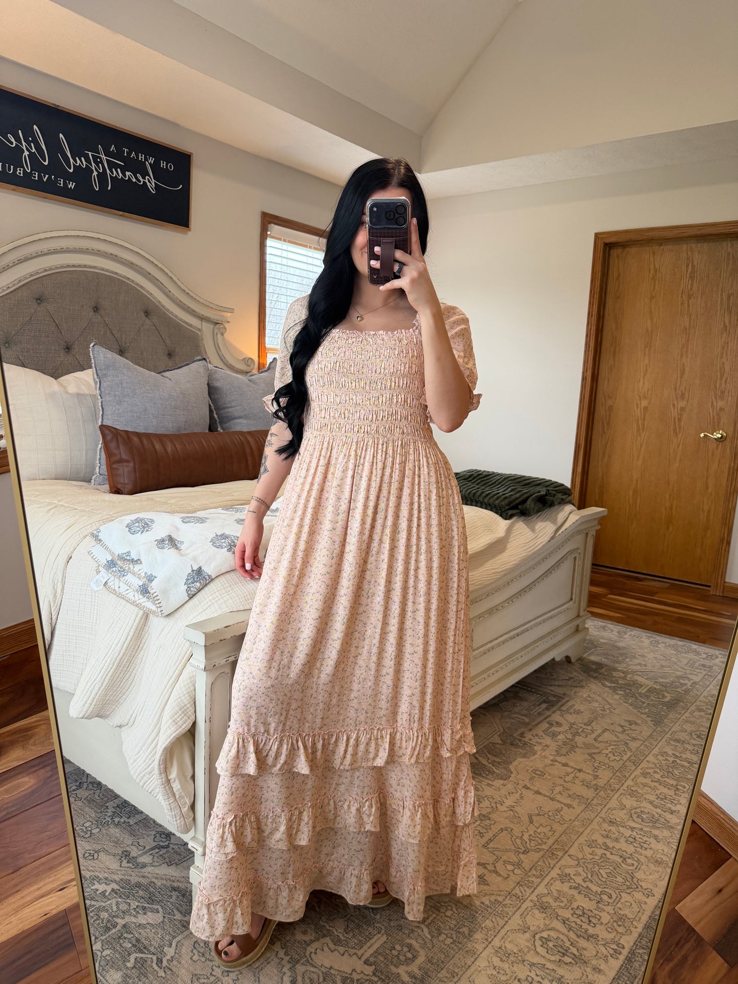 Peony Smocked Maxi Dress