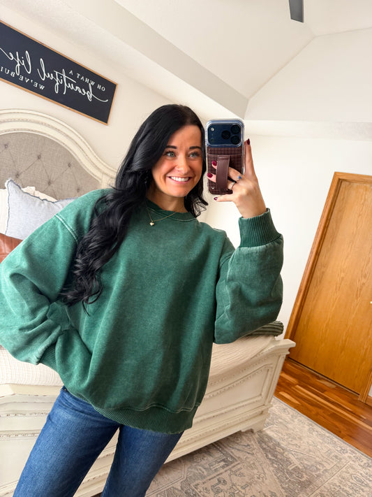 Indie Pullover- Dk Green