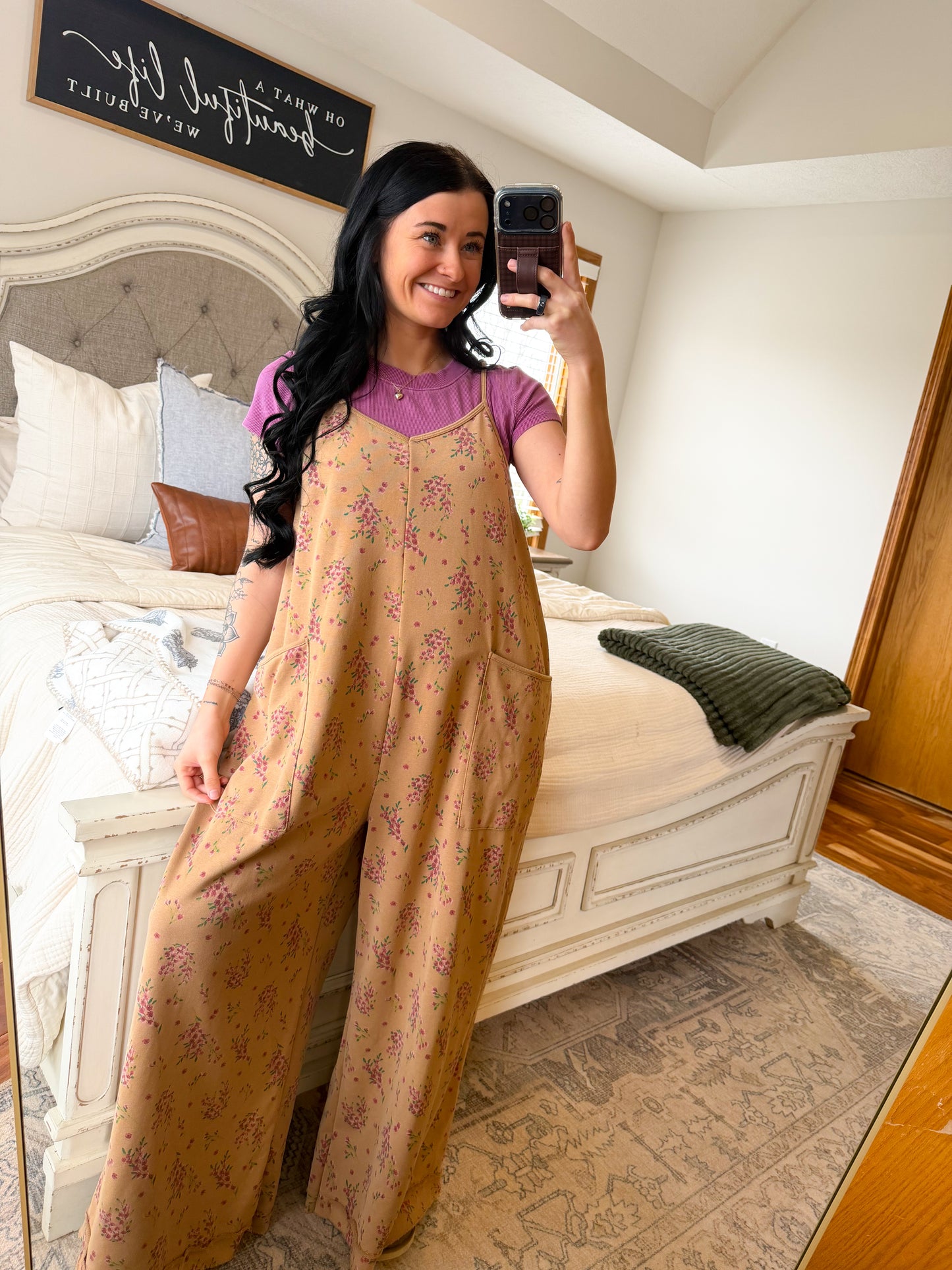 Floral Wide Leg Jumpsuit