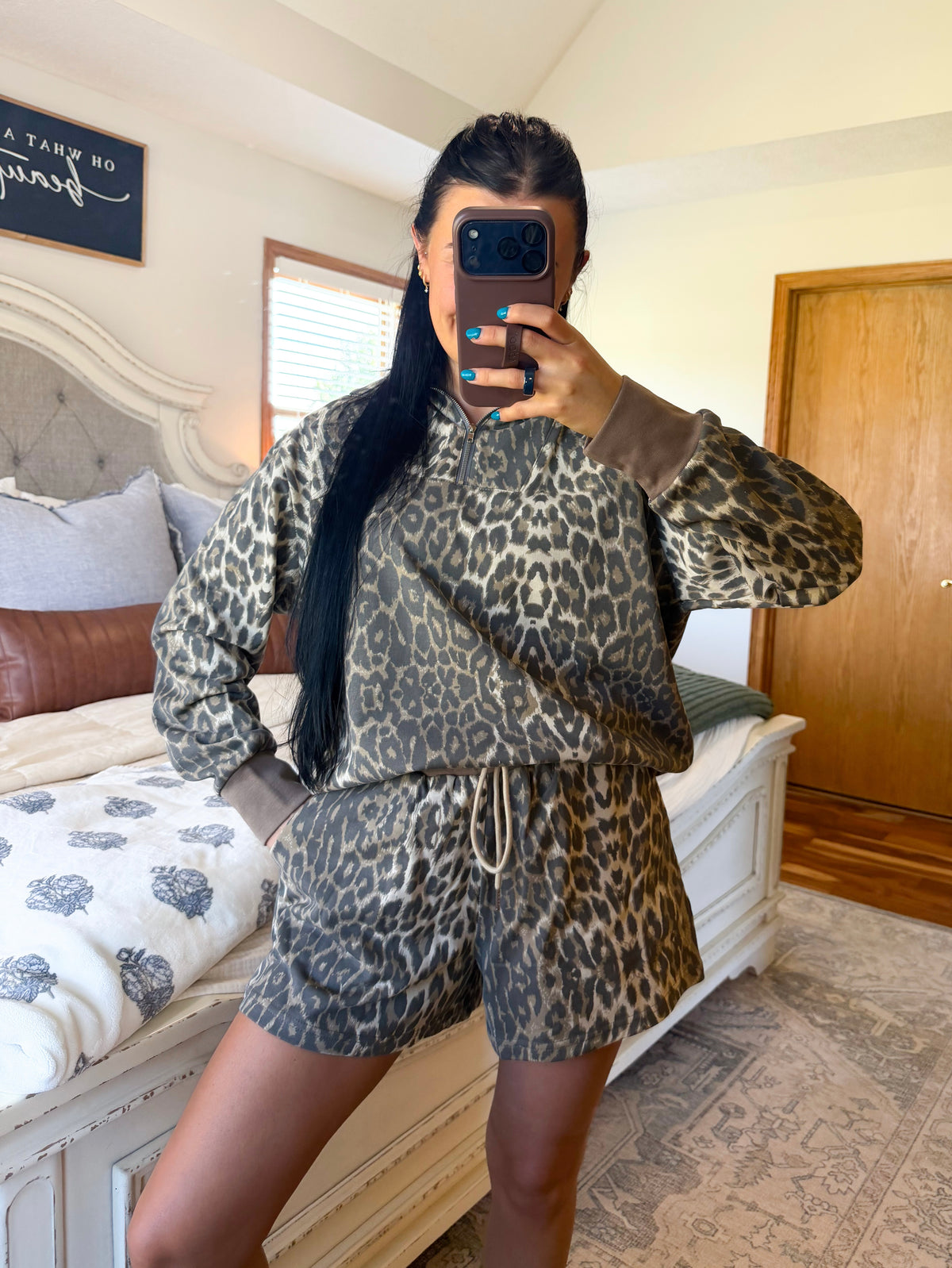 Leopard Quarterzip Set