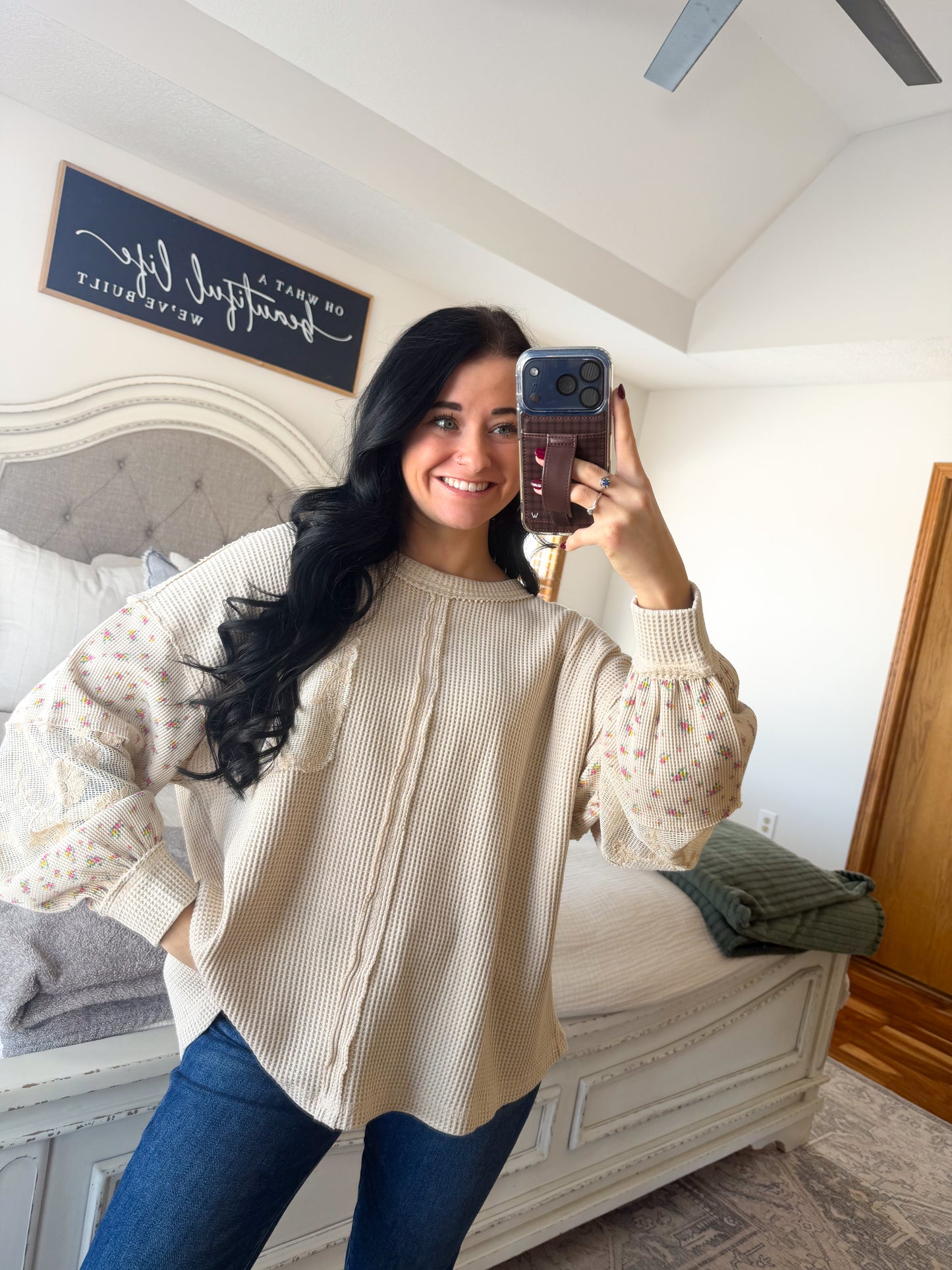 Beige Mix Thermal Pullover