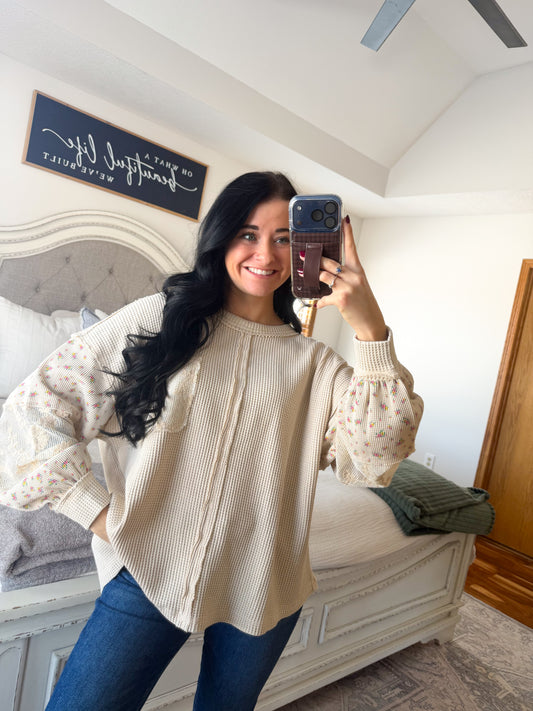 Beige Mix Thermal Pullover