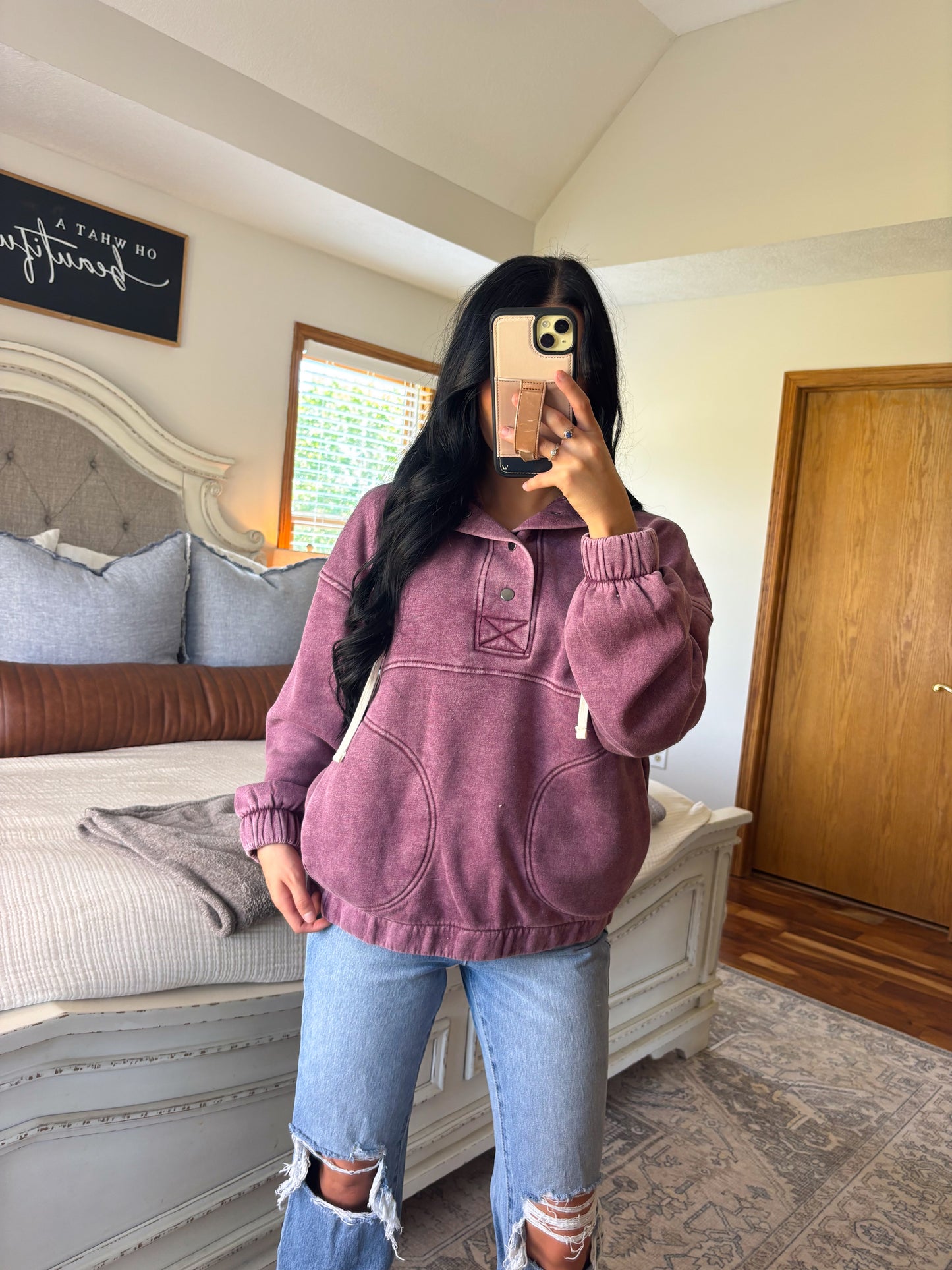 Hallie Sweatshirt- Plum