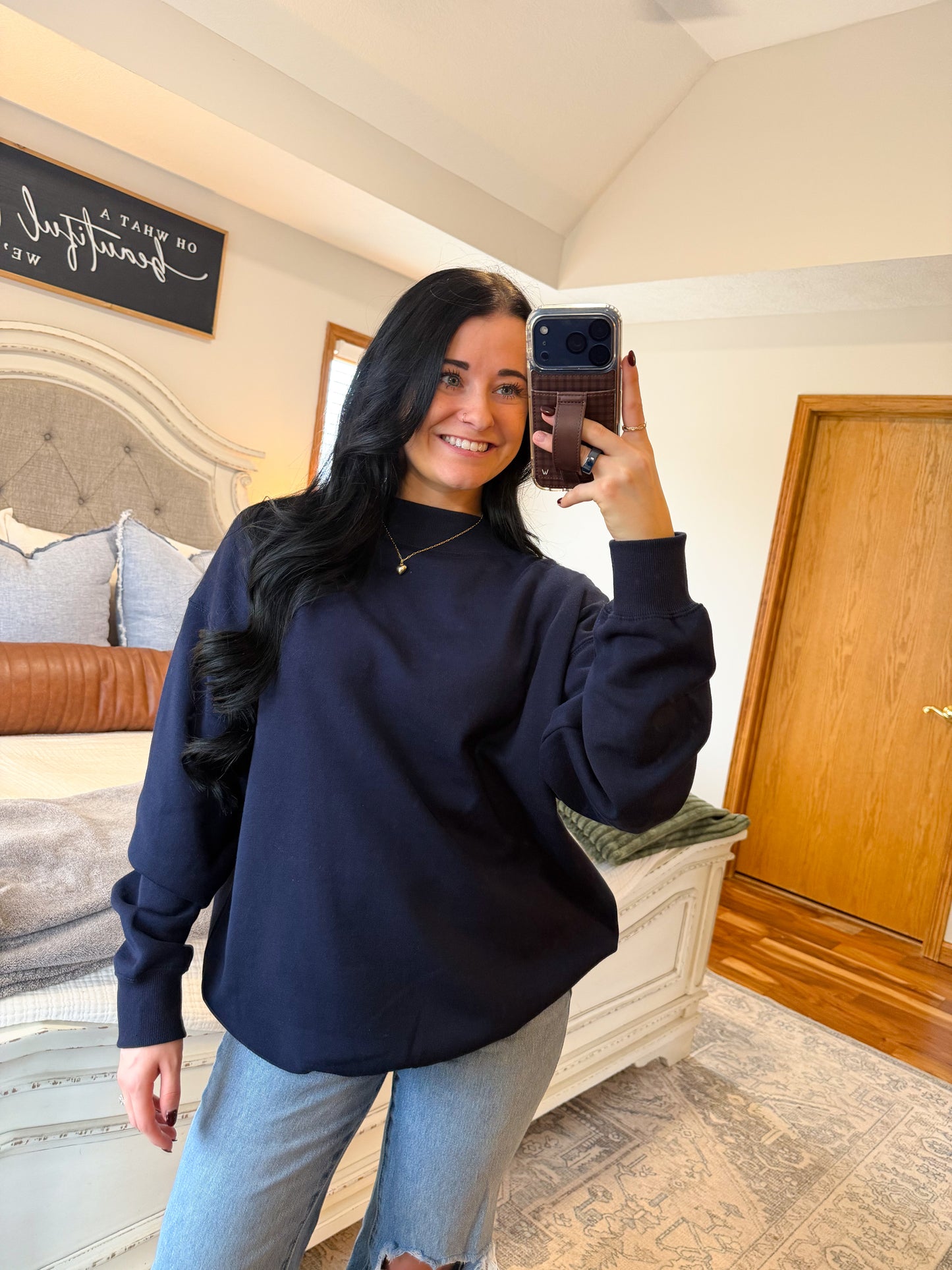 Hailey Mockneck- Navy
