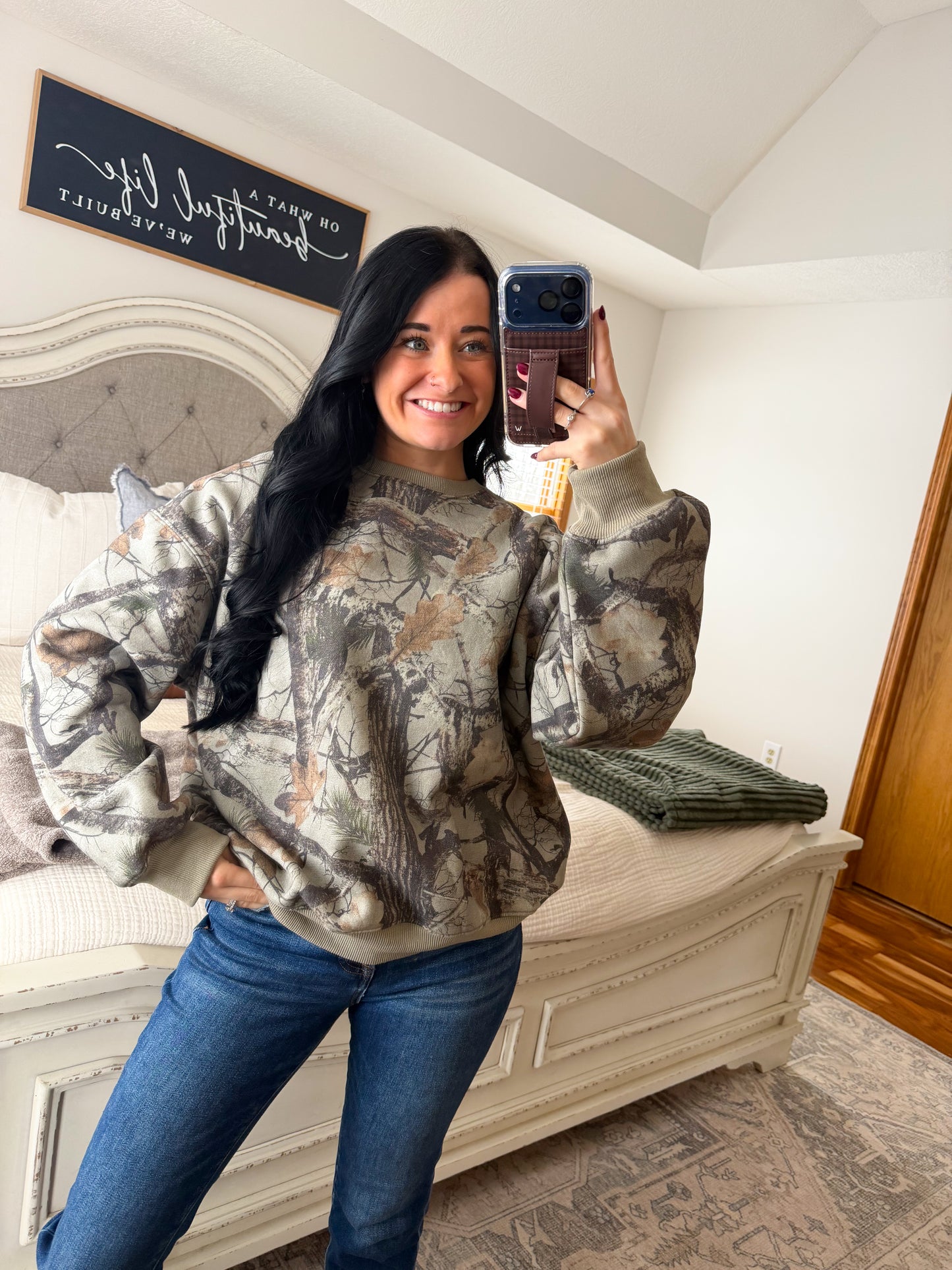 Woodland Camo Fleece Pullover