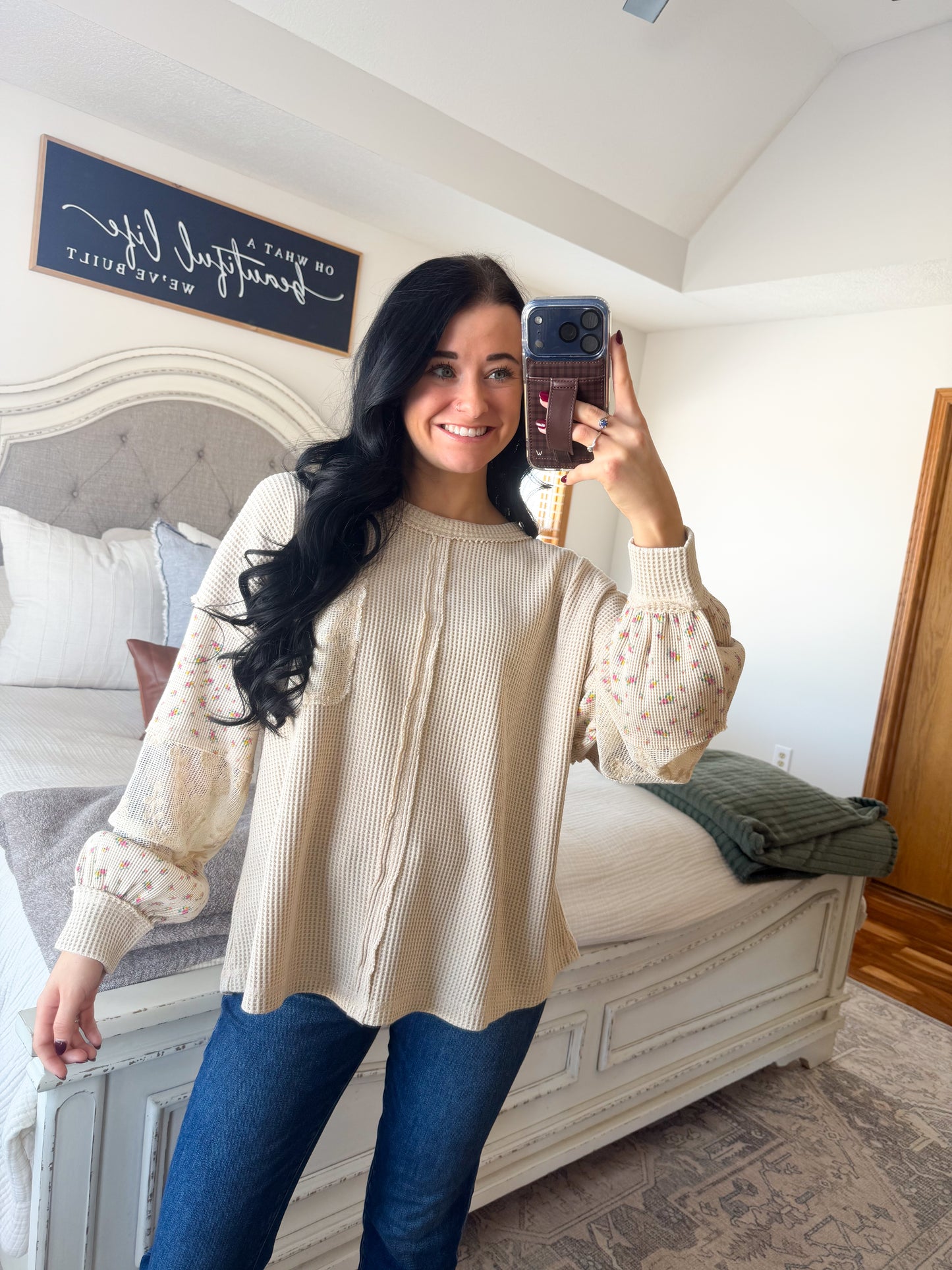 Beige Mix Thermal Pullover