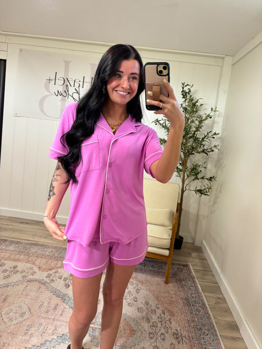Cozy Rayon Pajamas- Mauve
