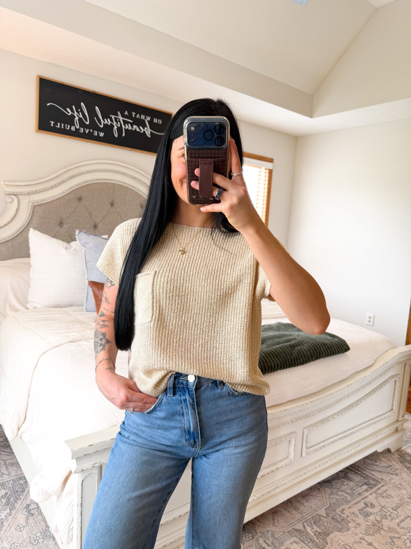 Piper Knit Top- Vanilla