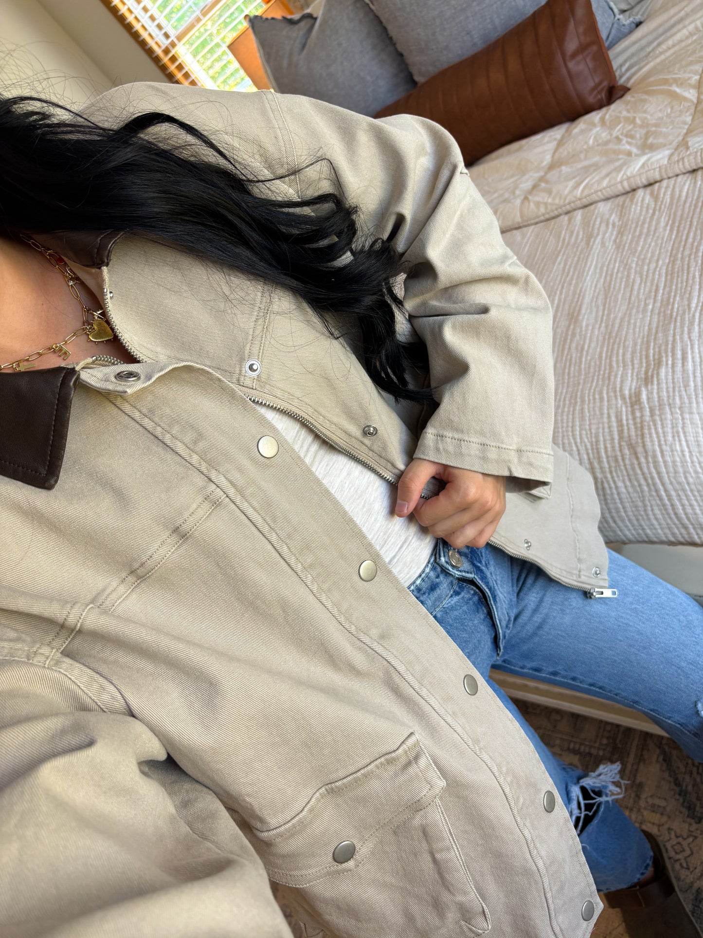 Brooks Barn Jacket- Taupe