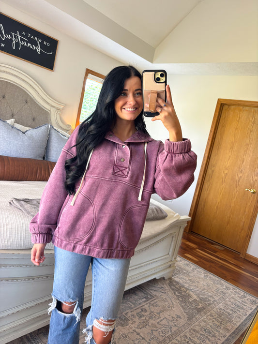 Hallie Sweatshirt- Plum