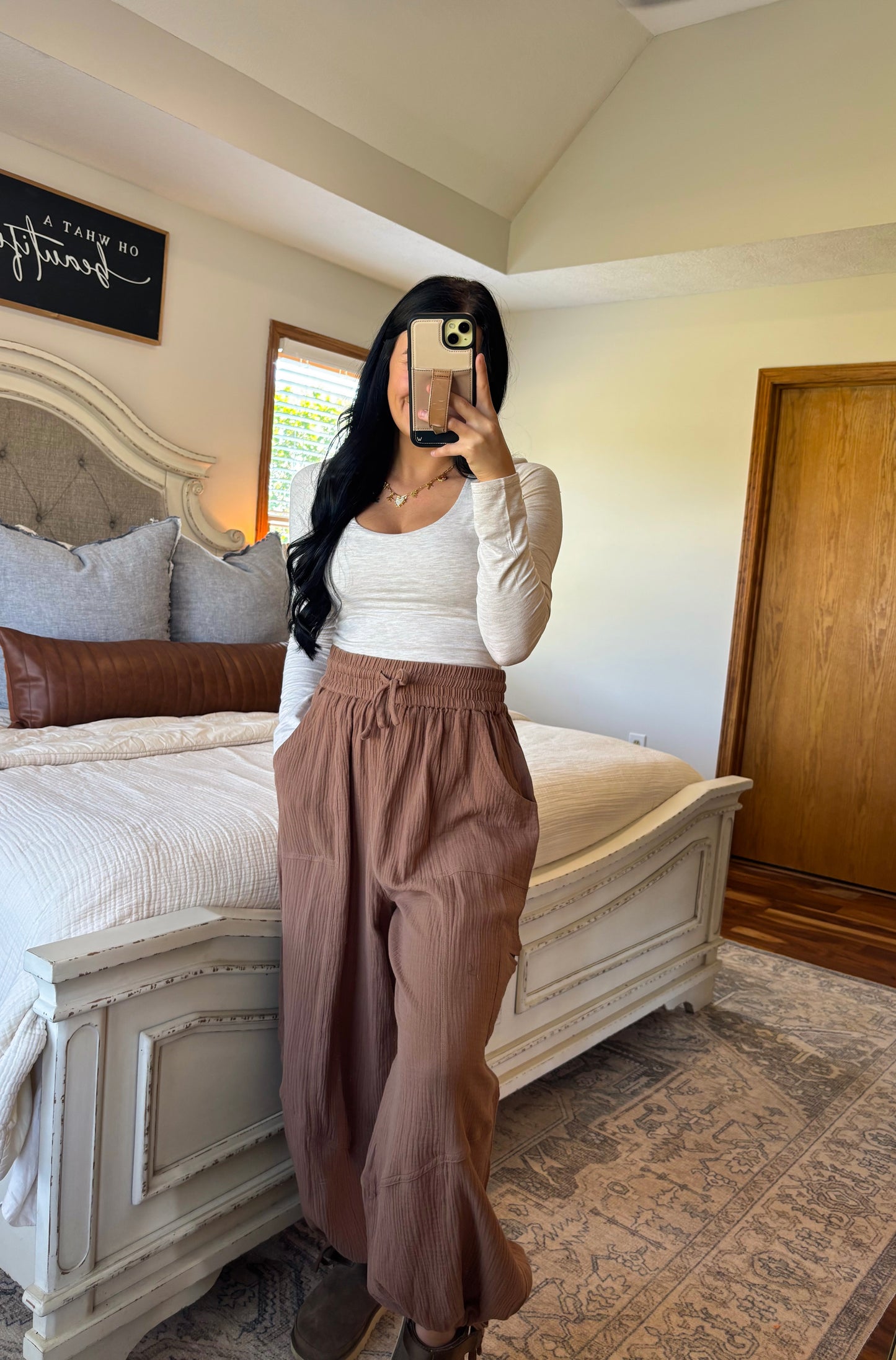 Boho Joggers- Latte
