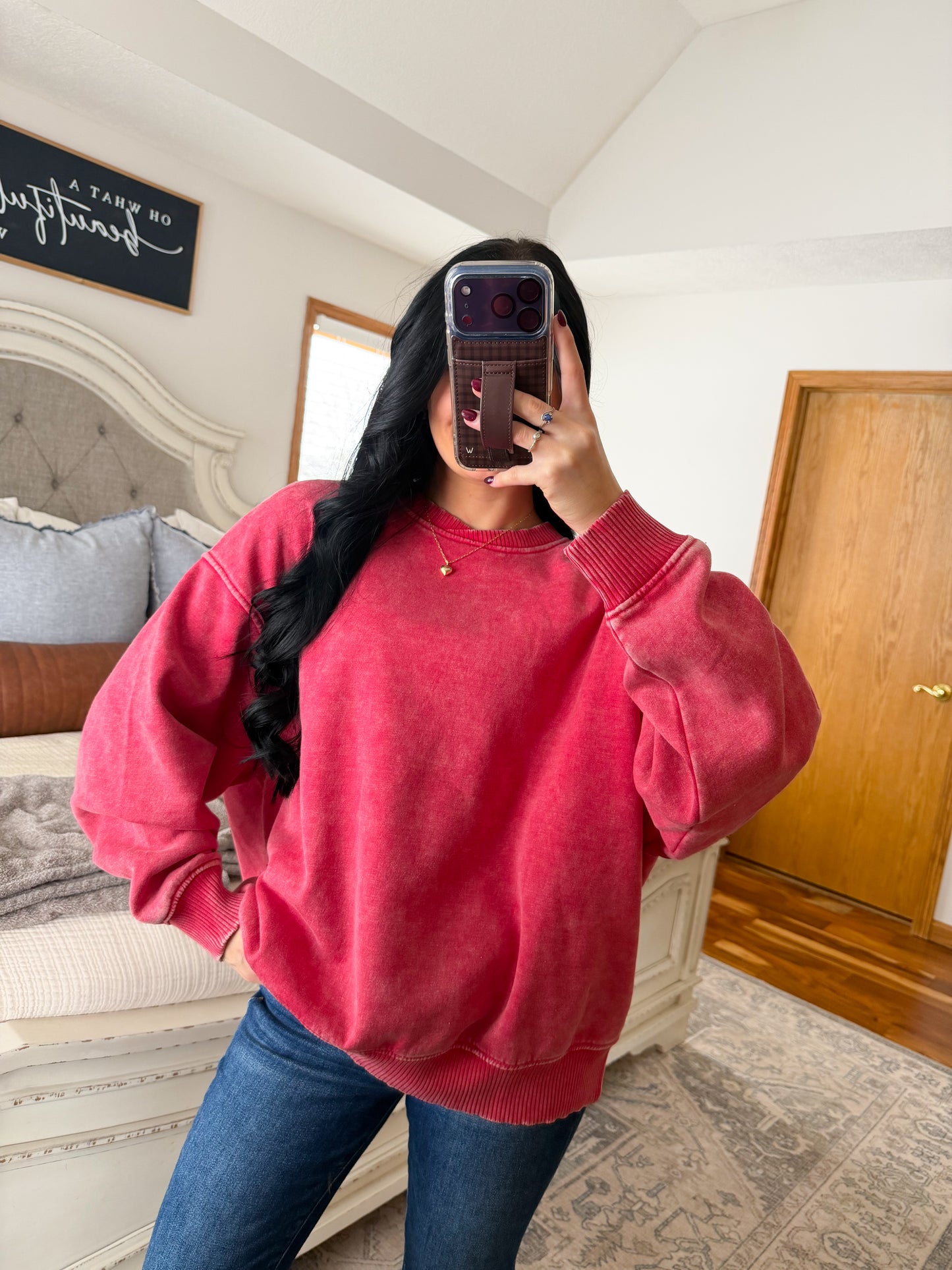 Indie Pullover- Dk Red