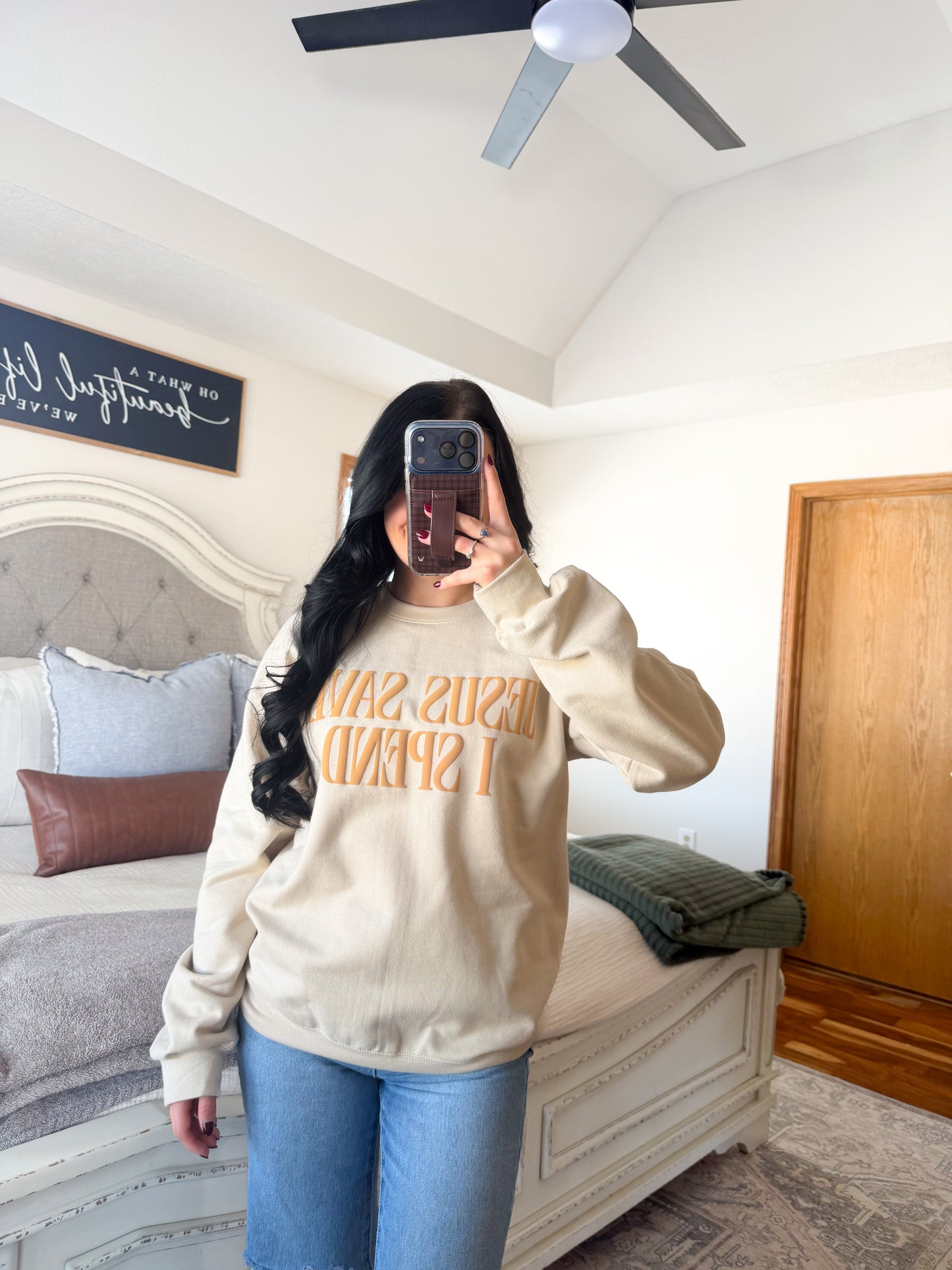 Jesus Saves I Spend Crewneck