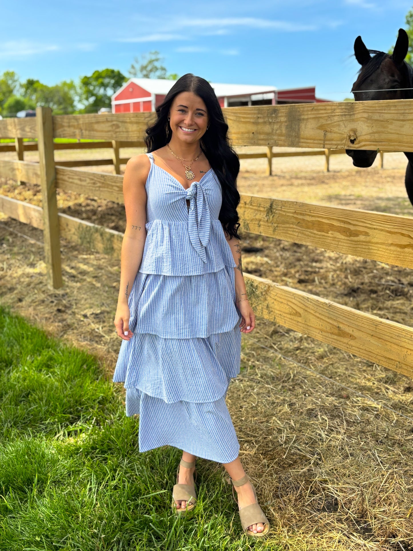 Prairie Pinstripe Dress