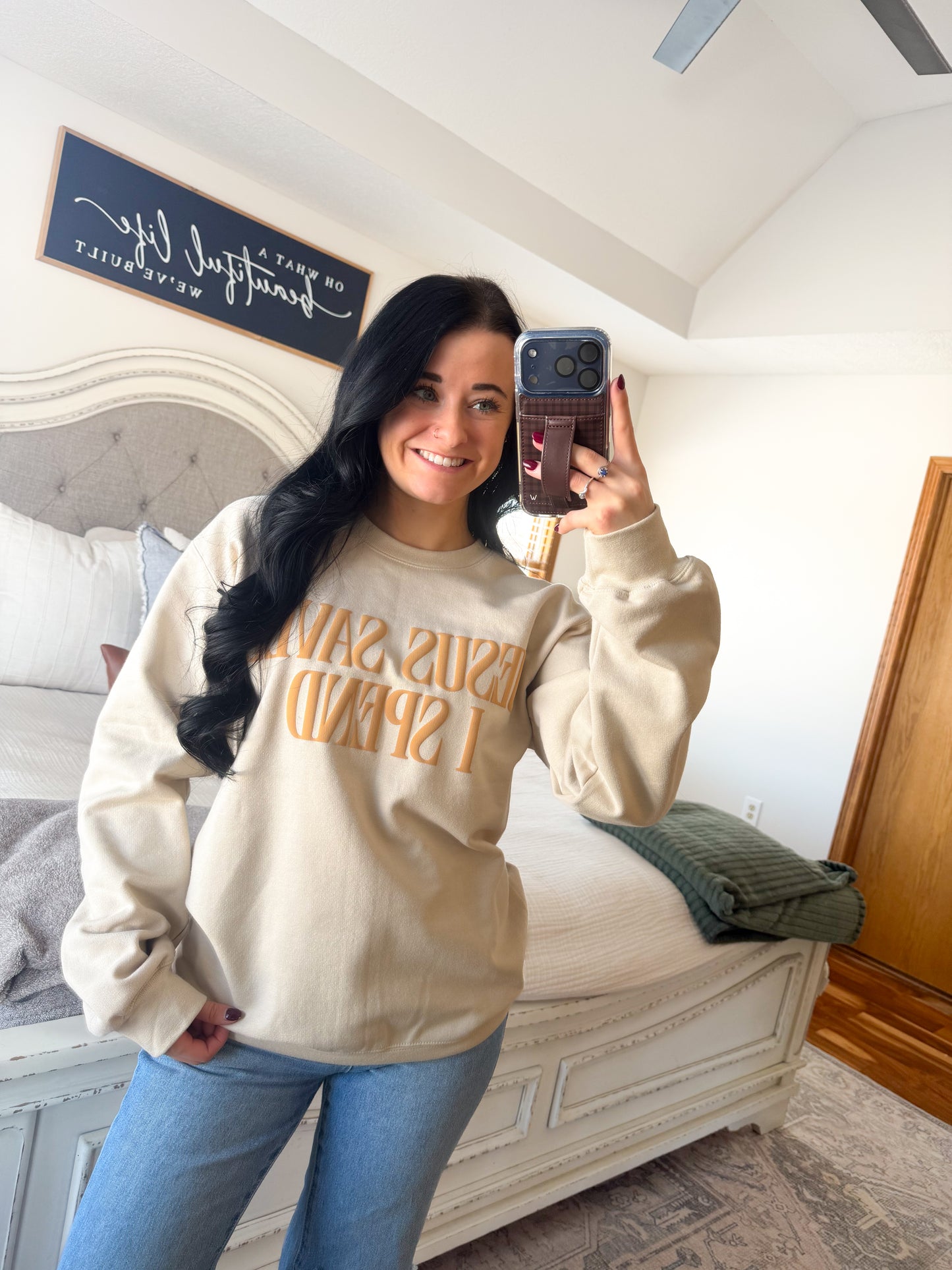Jesus Saves I Spend Crewneck