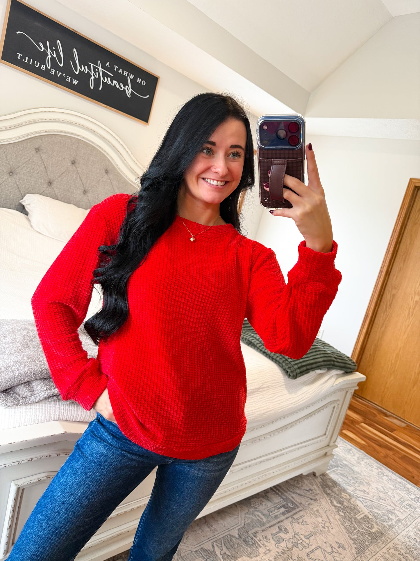 Red Chenille Top