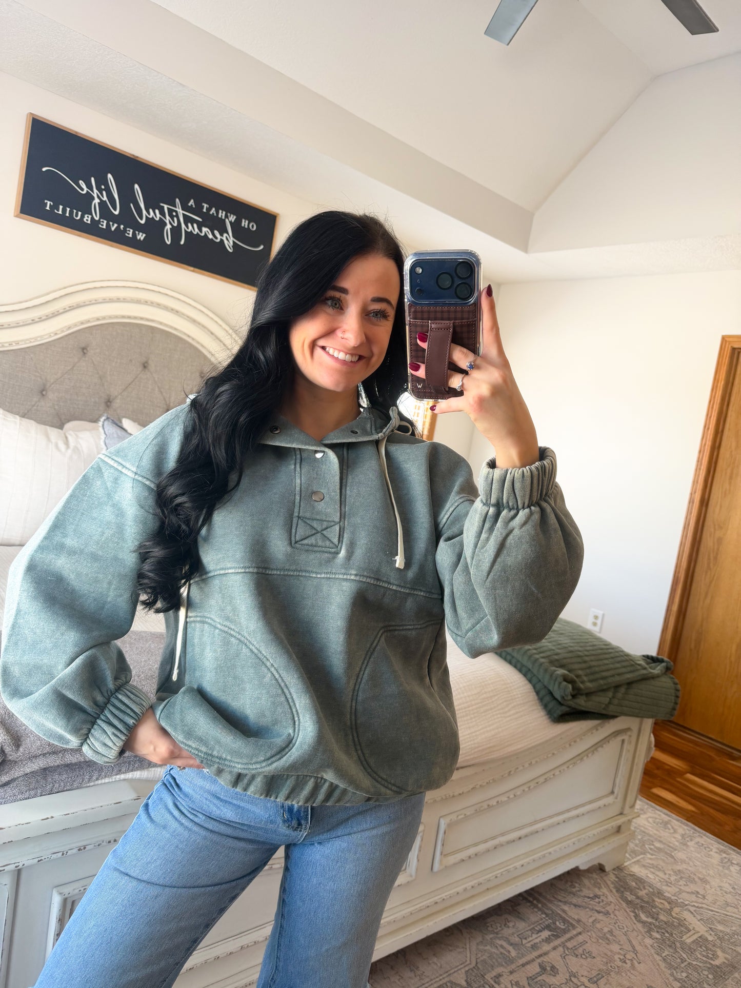 Hallie Sweatshirt- Ash Jade