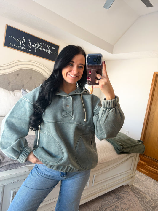 Hallie Sweatshirt- Ash Jade