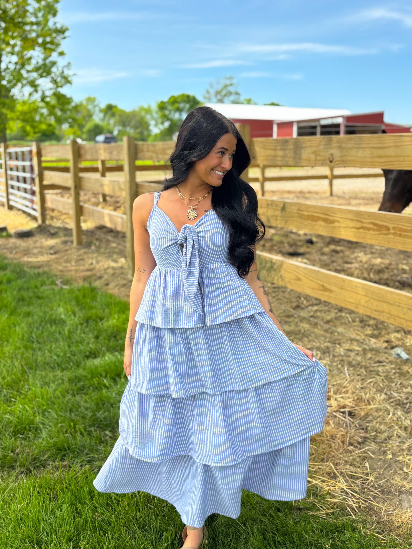 Prairie Pinstripe Dress