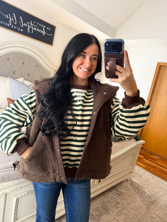 Sherpa Vest- Chocolate