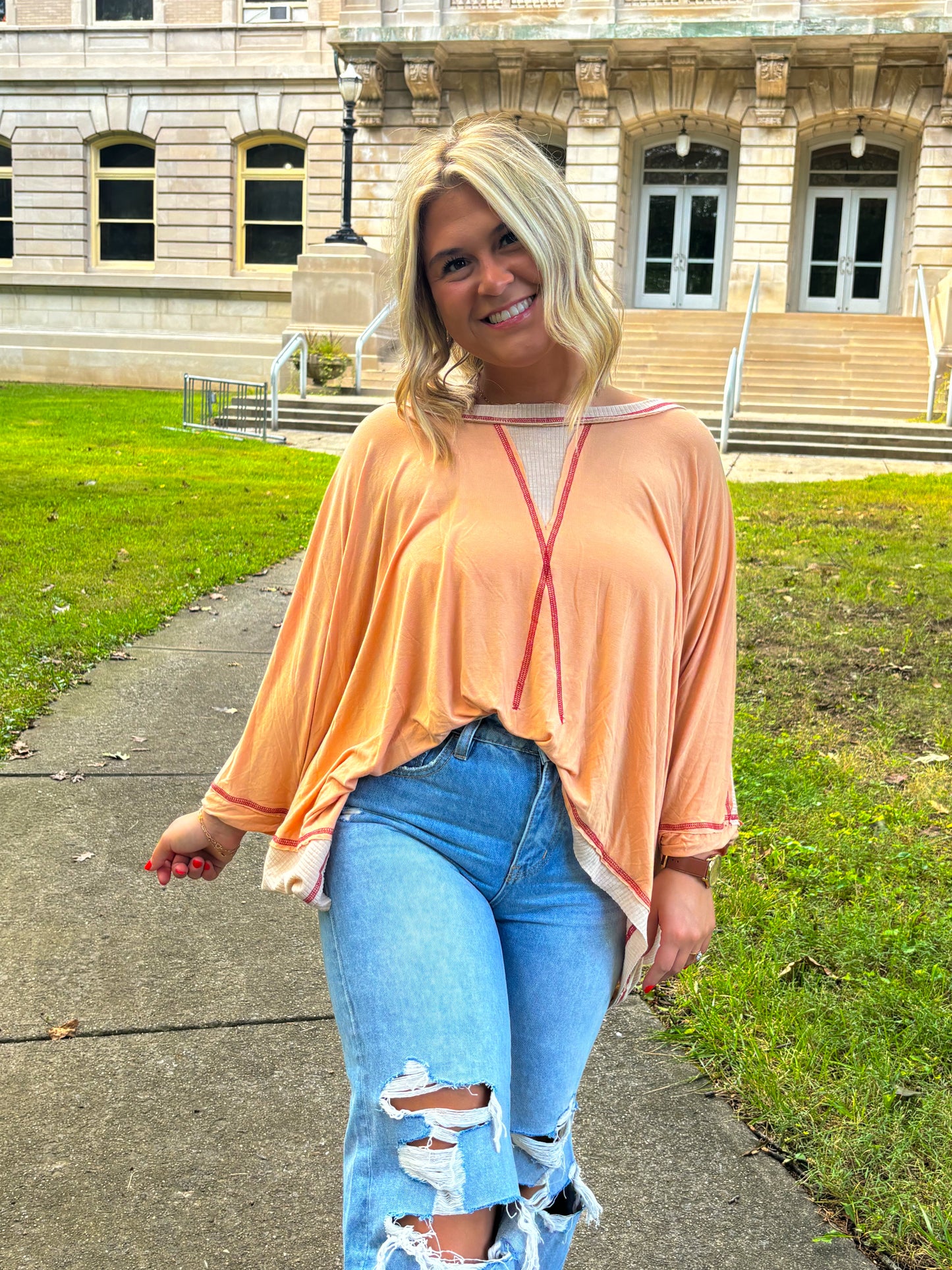 The Remi Top- Apricot