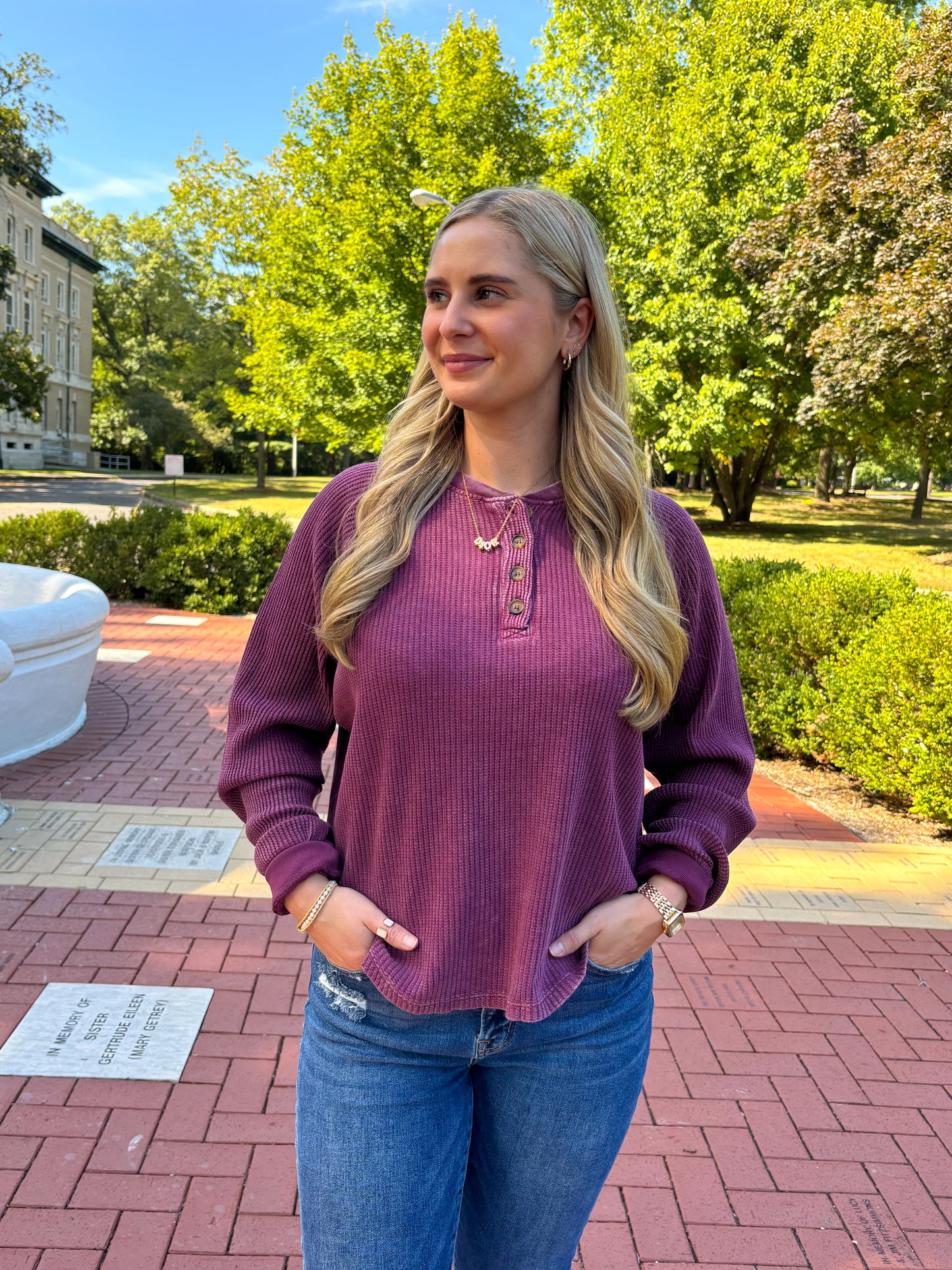 Lottie Henley Top- Dark Cherry