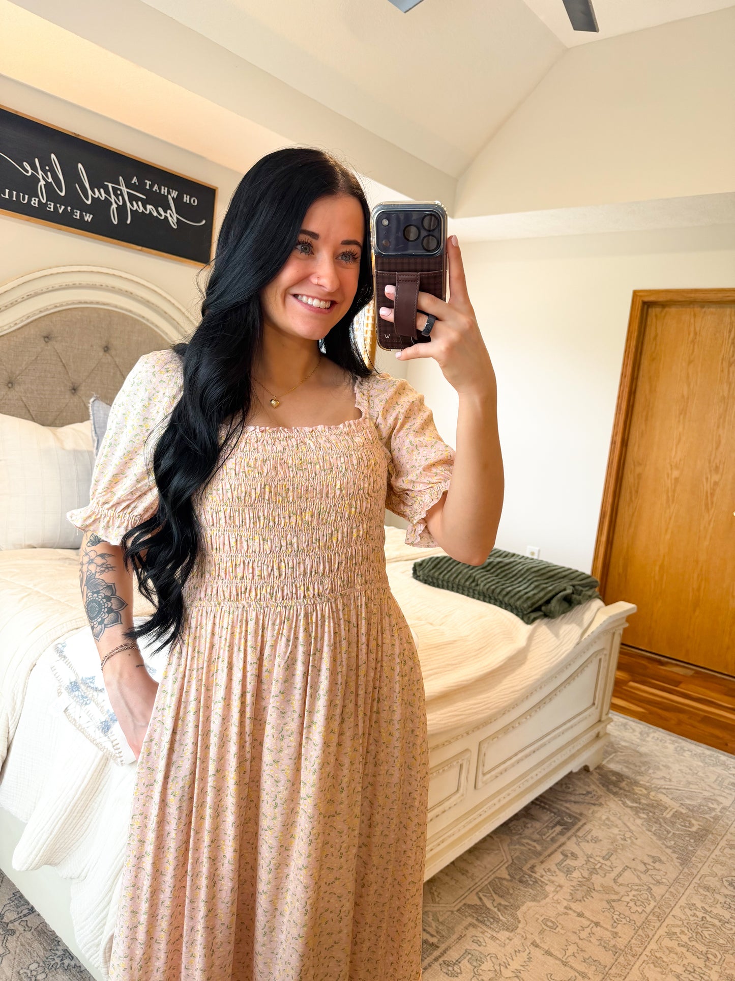 Peony Smocked Maxi Dress