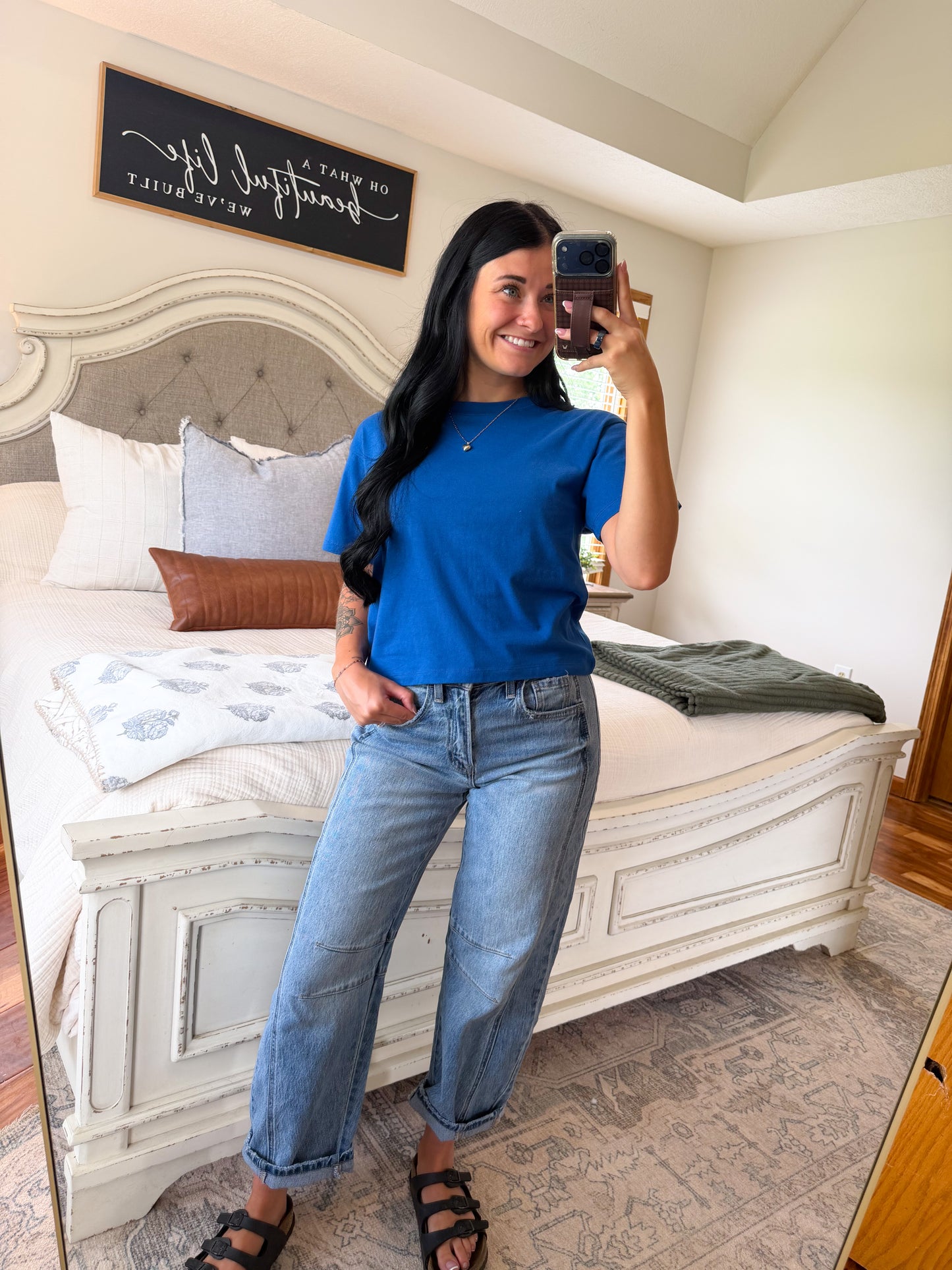 Medium Wash Barrel Jeans