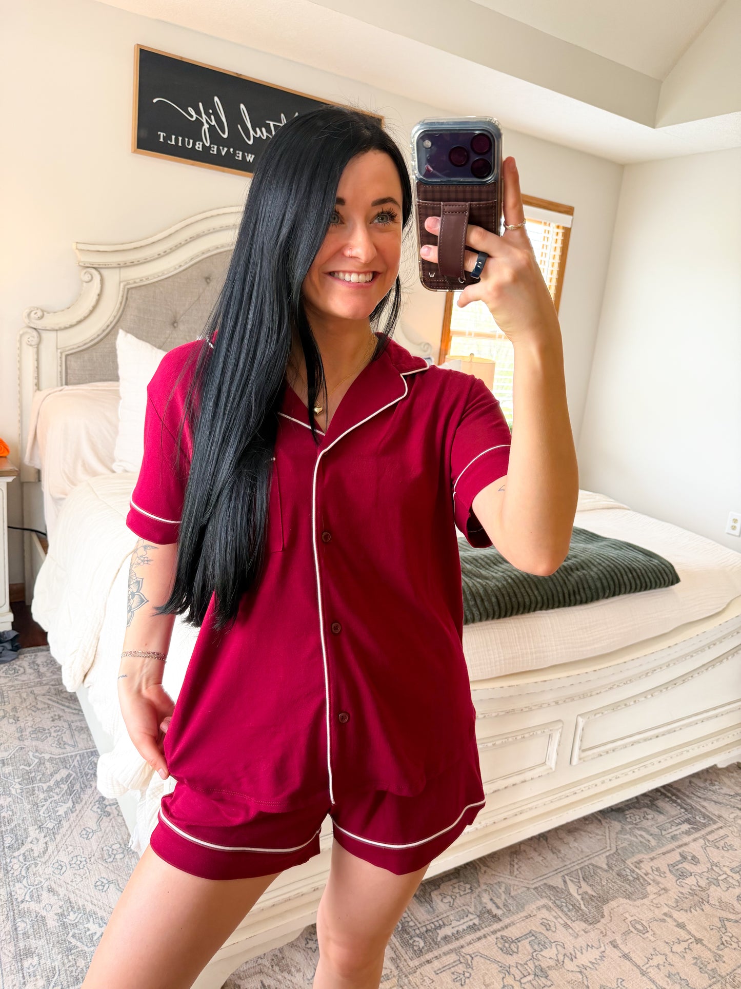Cozy Rayon Pajamas- Burgundy