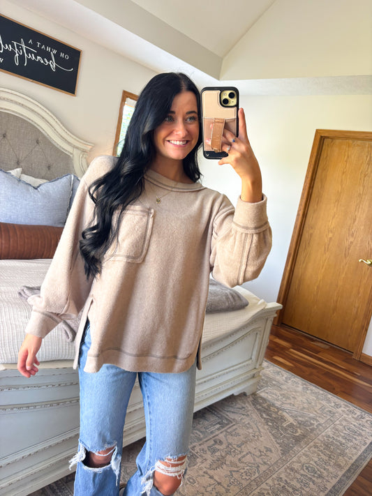 Hannah Hacci Sweater- Ash Mocha