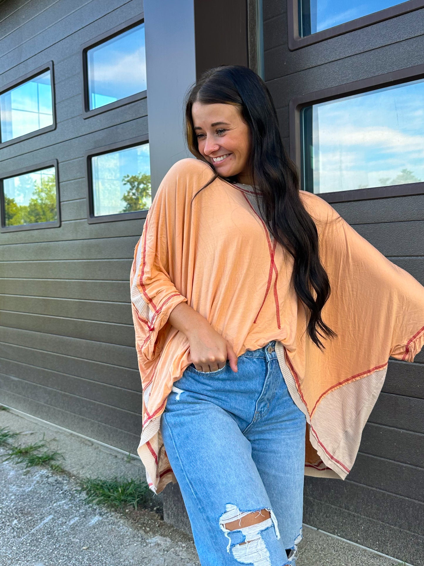 The Remi Top- Apricot