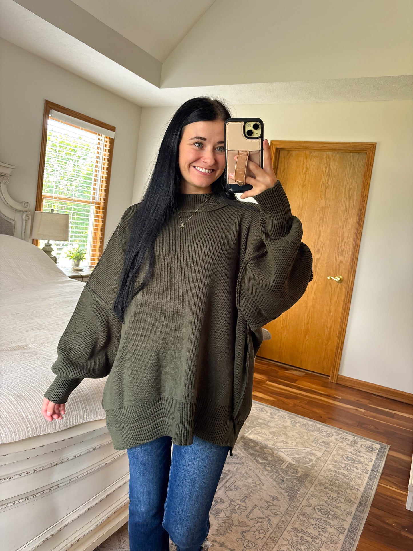 Cozy Oversized Sweater- Olive