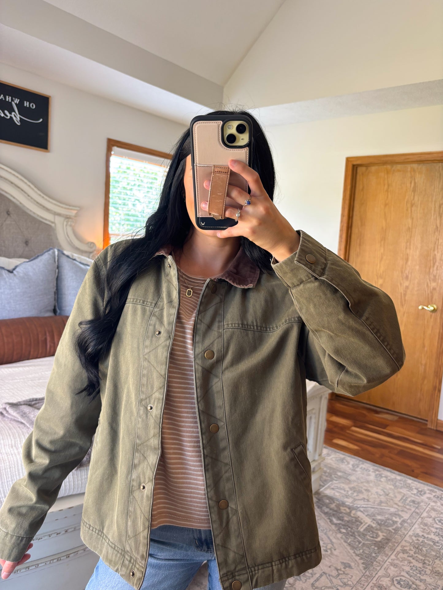 Brynn Barn Jacket- Olive