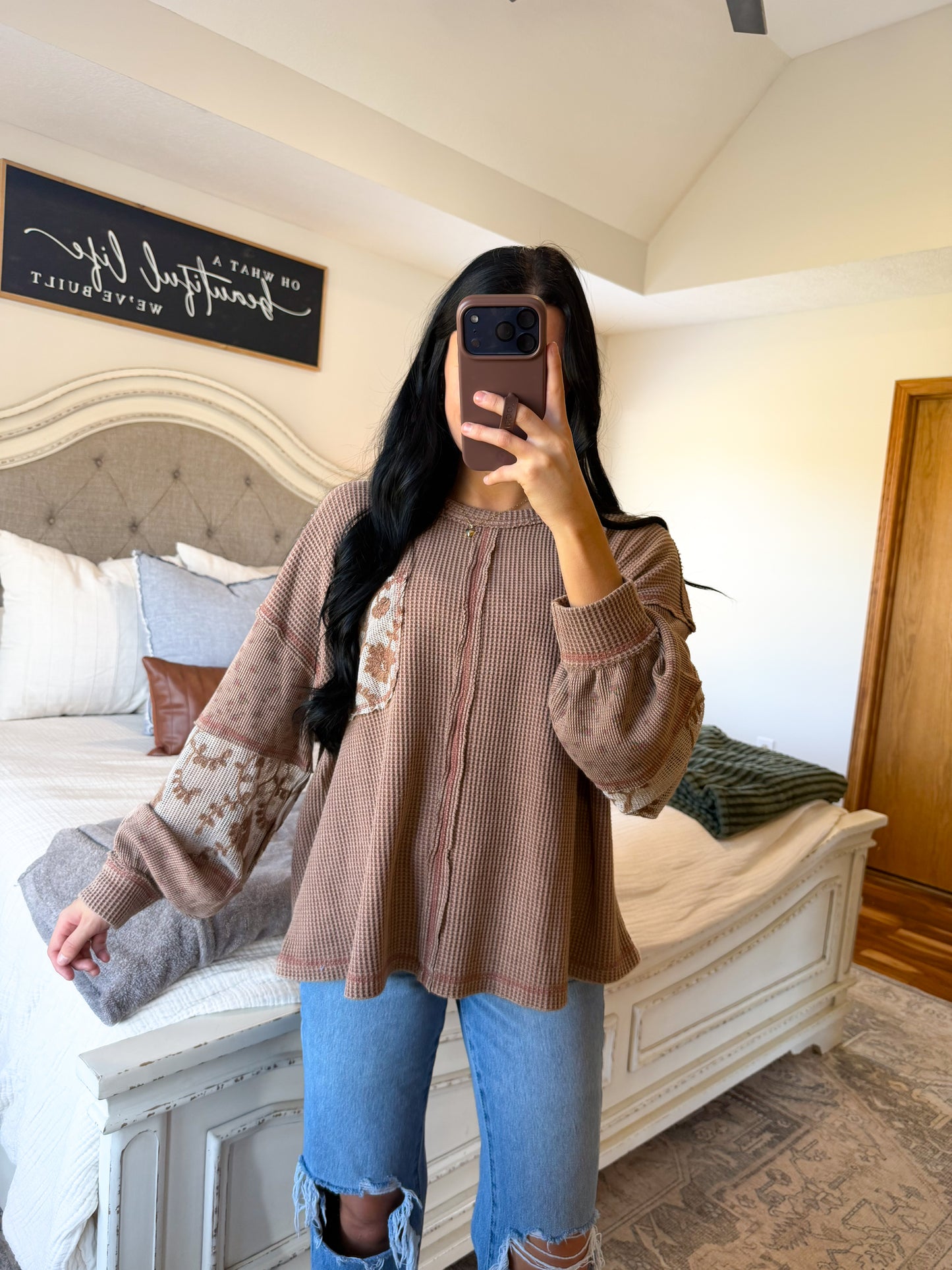 Mocha Mix Thermal Pullover