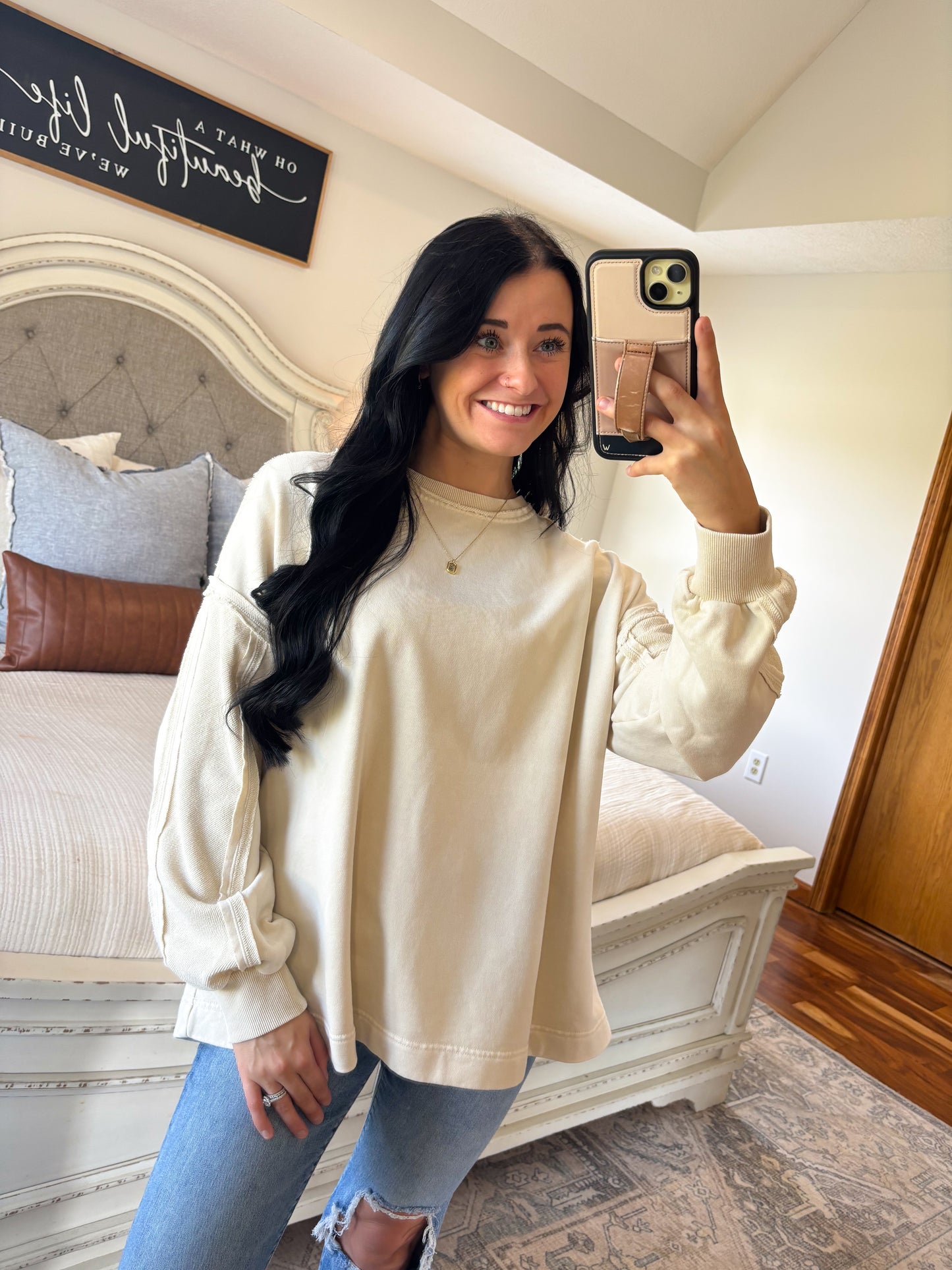 Callie Pullover- Vanilla Milkshake