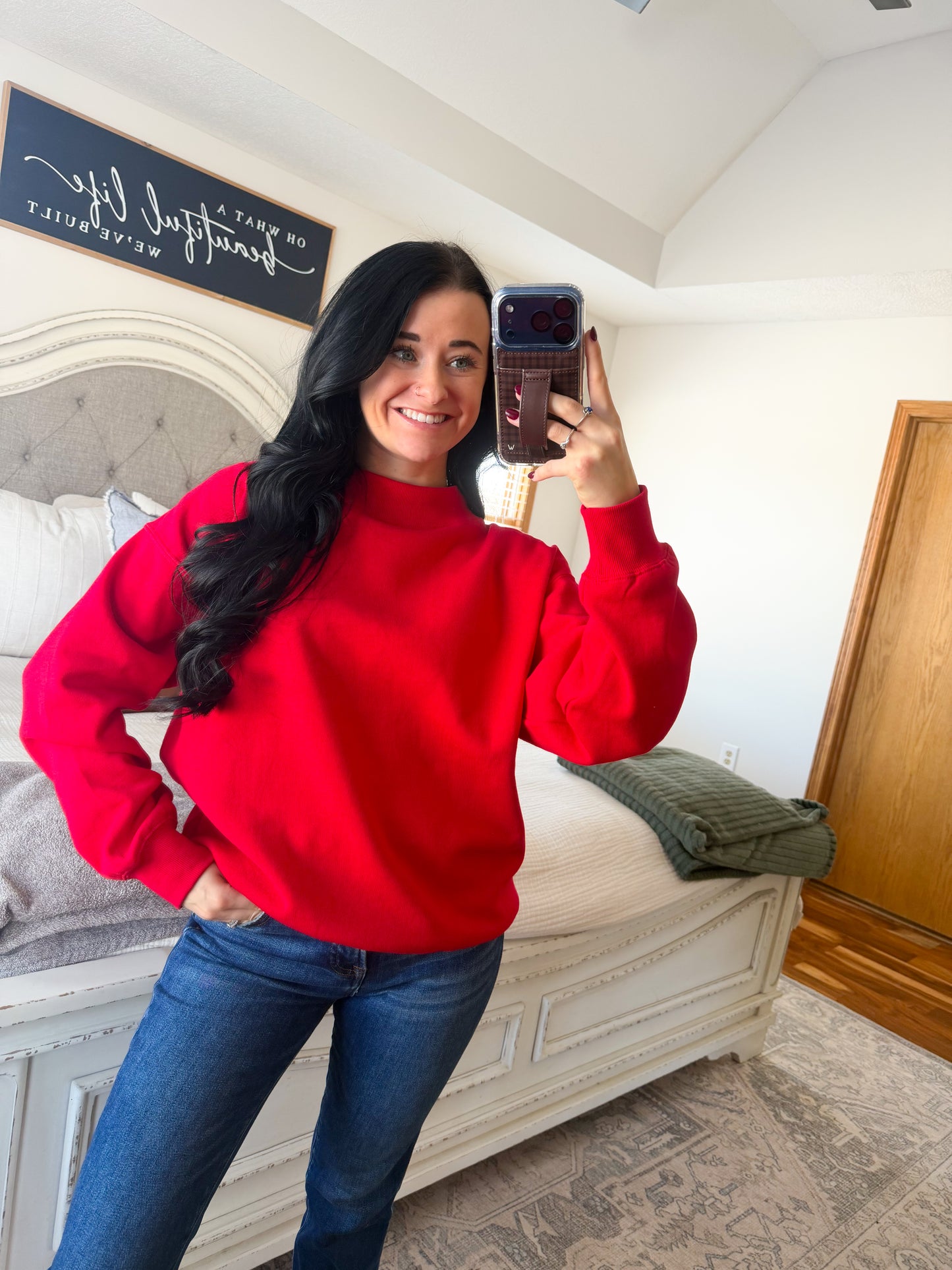 Hailey Mockneck- Red