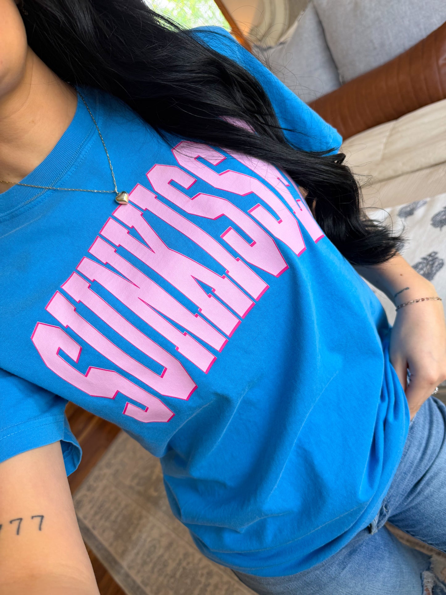 Sunkissed Comfort Colors Tee- Caribe Blue