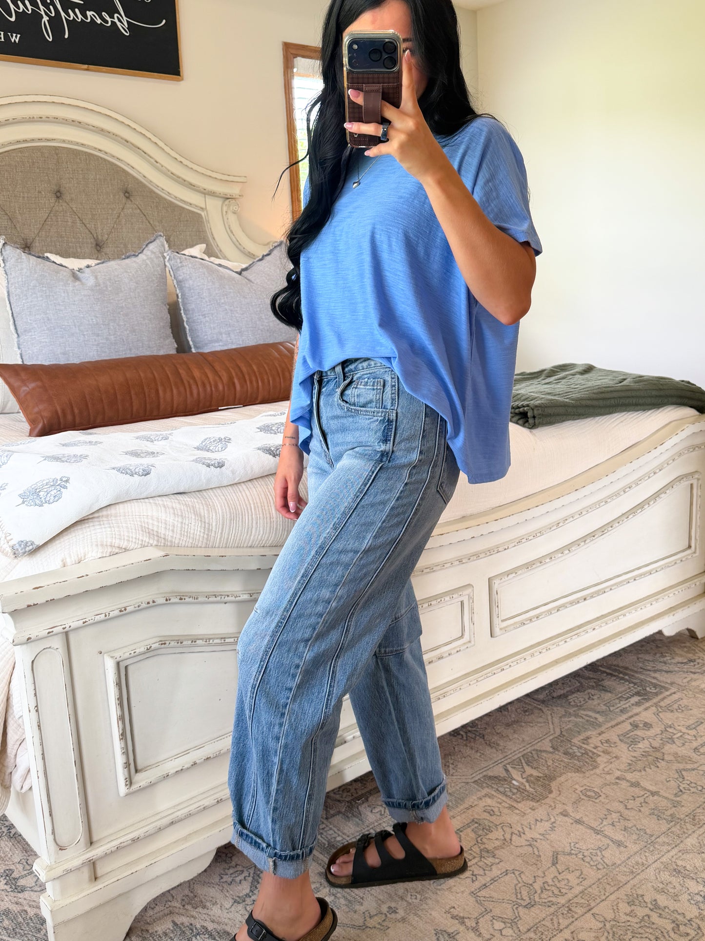 Medium Wash Barrel Jeans