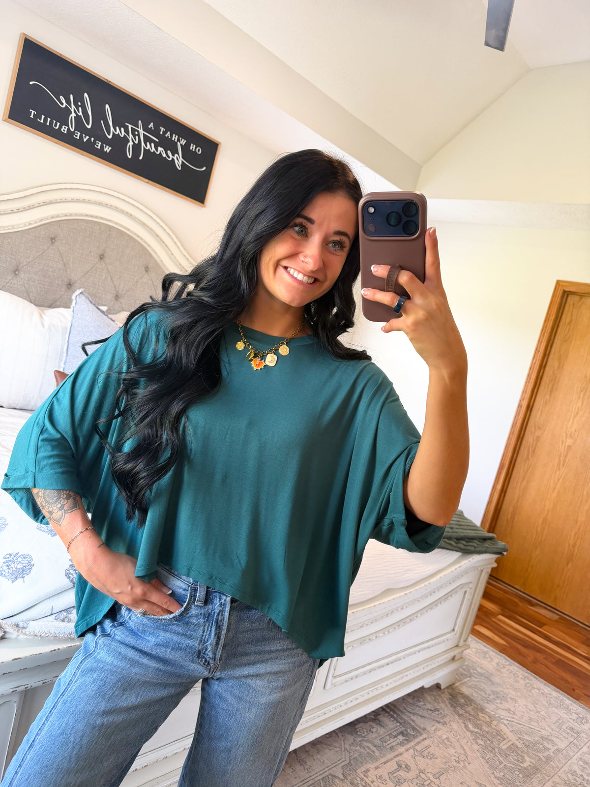 Demi Top- Dk Teal