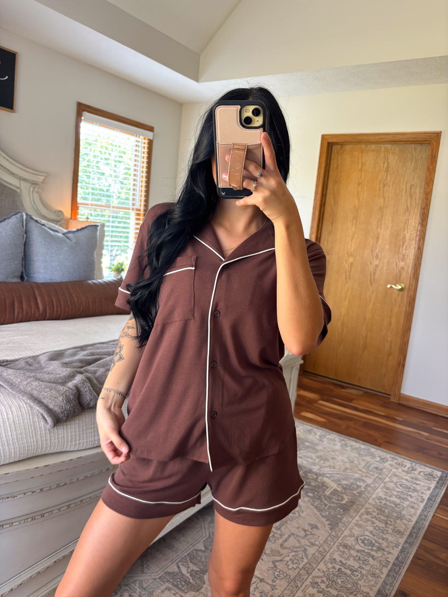 Cozy Rayon Pajamas- Chocolate