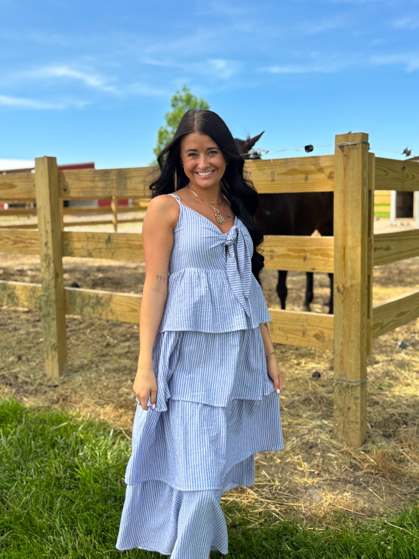Prairie Pinstripe Dress