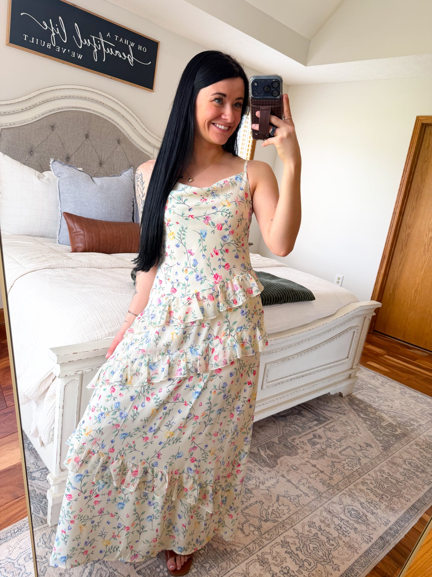 Floral Ruffled Maxi Dress