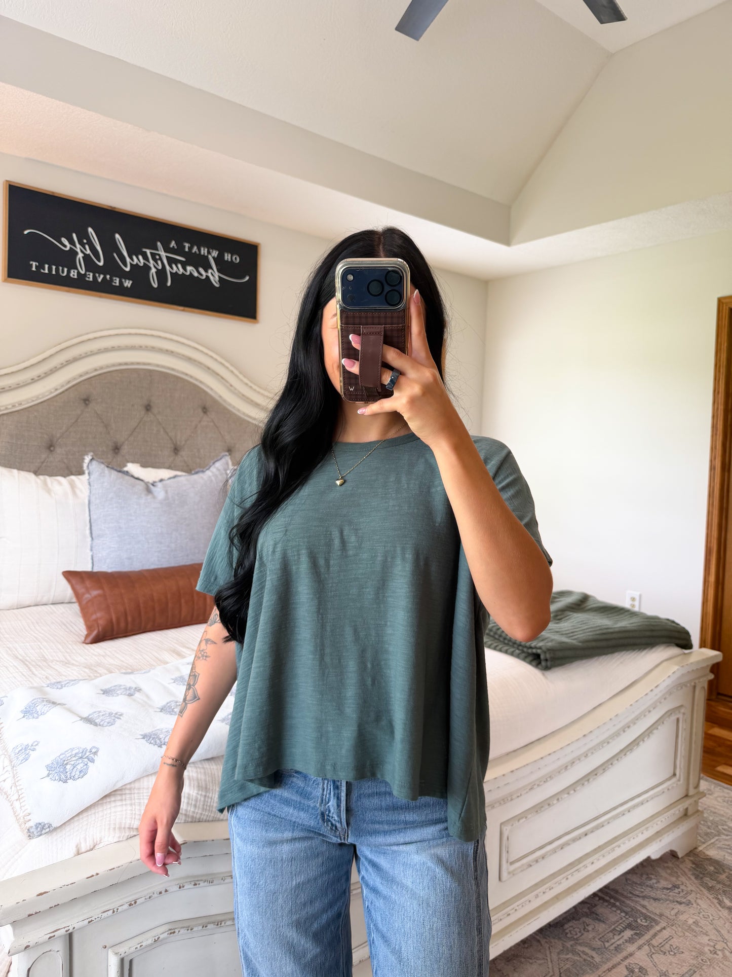 Basic Blaire Top- Ash Jade