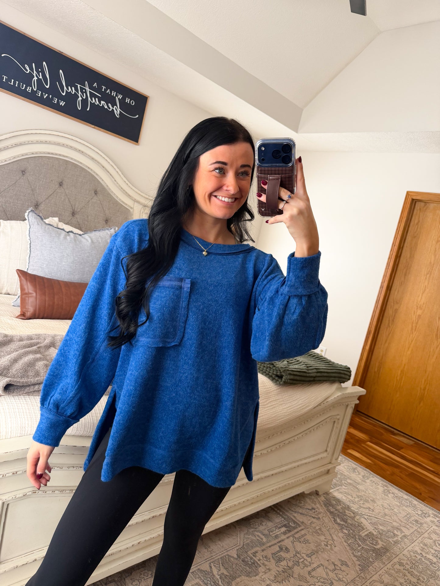 Hannah Hacci Sweater- Navy